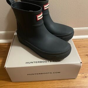 Hunter Matte Dark Blue Waterproof Boots